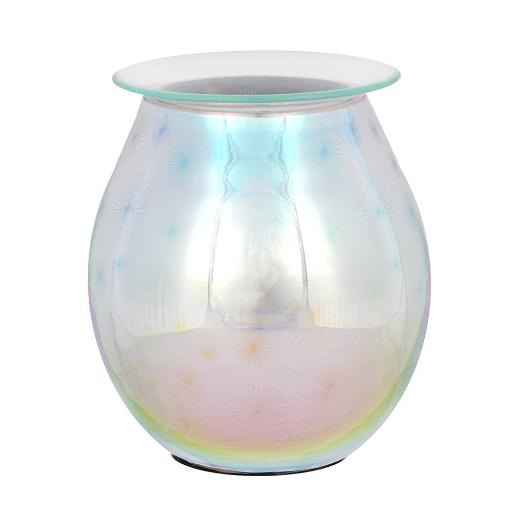 3D Starburst Wax Melt Burner Home Display – A decorative electric wax warmer placed in a cosy home setting, enhancing the ambiance.