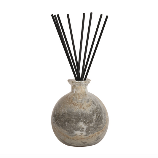 Glass Grigio Reed Diffuser Bottle and Reeds