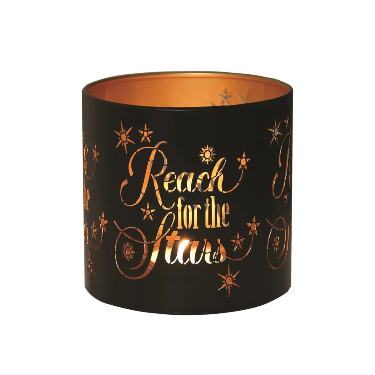 Black and gold Reach candle holder for wax melts, tealights and candle jars