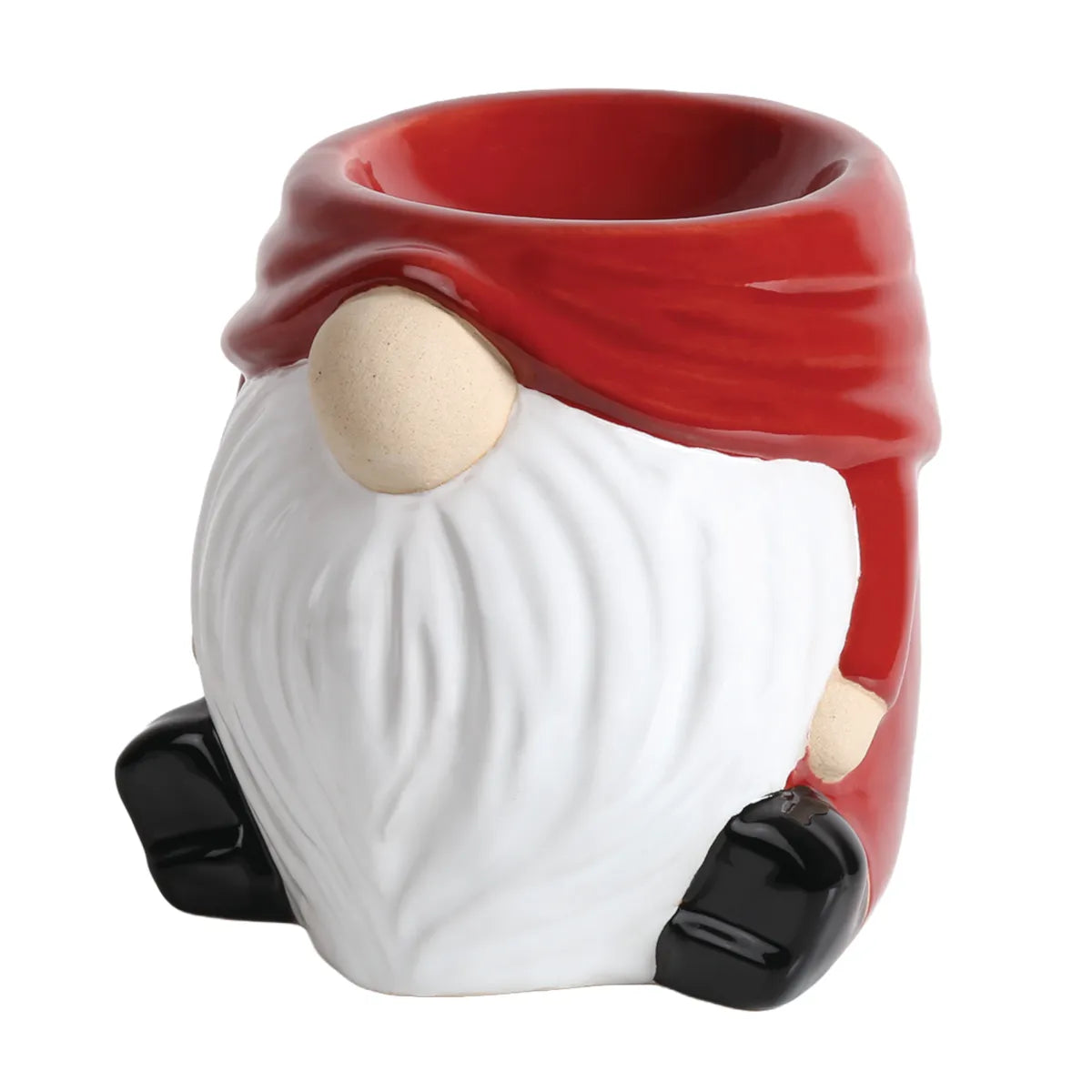 Christmas Gonk tealight wax melt burner creating a cosy festive atmosphere with soy wax melts