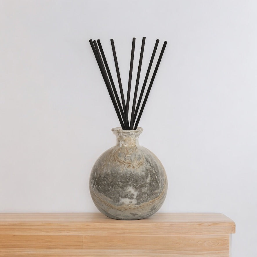 Glass Grigio Reed Diffuser Bottle and Reeds