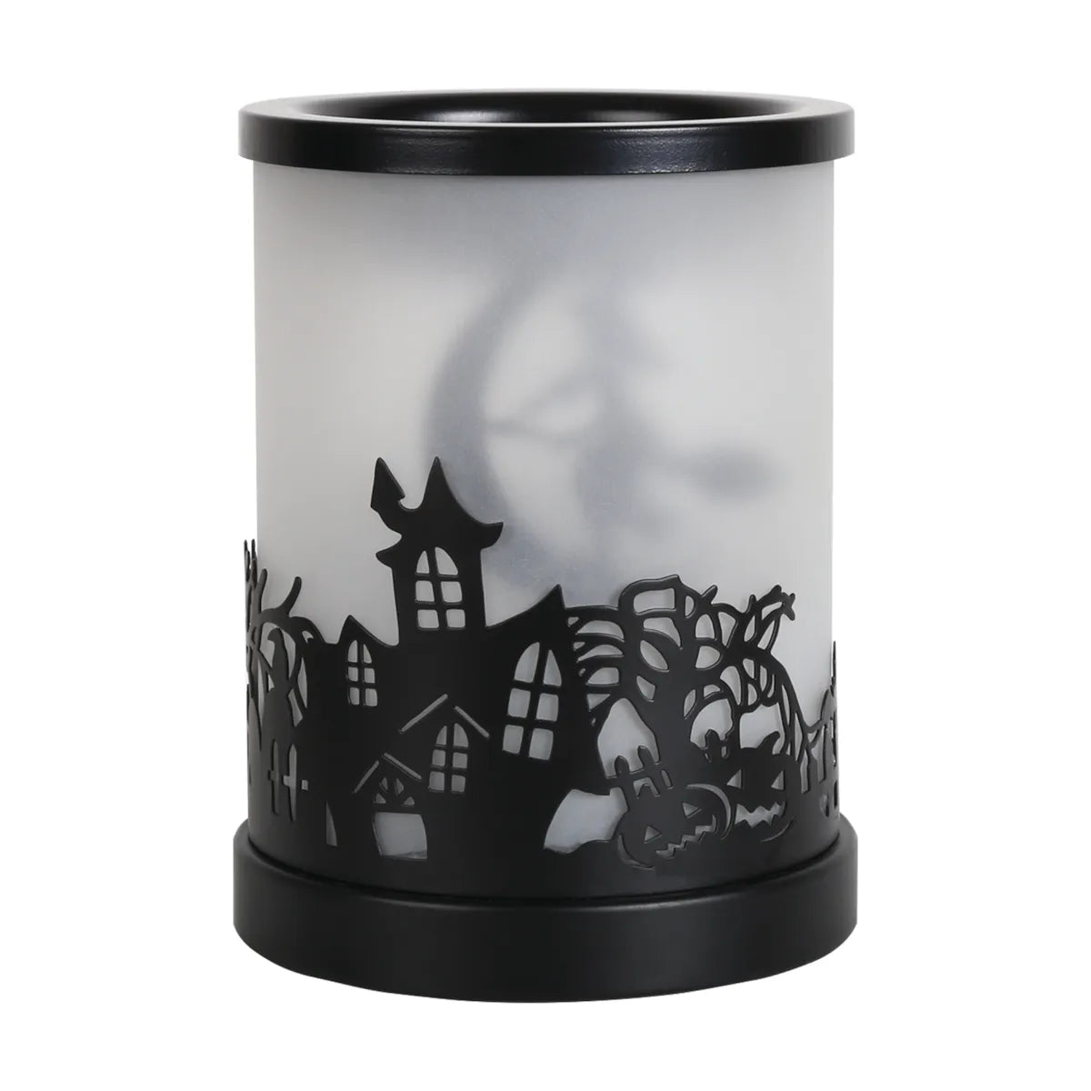 Decorative Halloween witch electric wax melt burner creating cosy seasonal home fragrance
