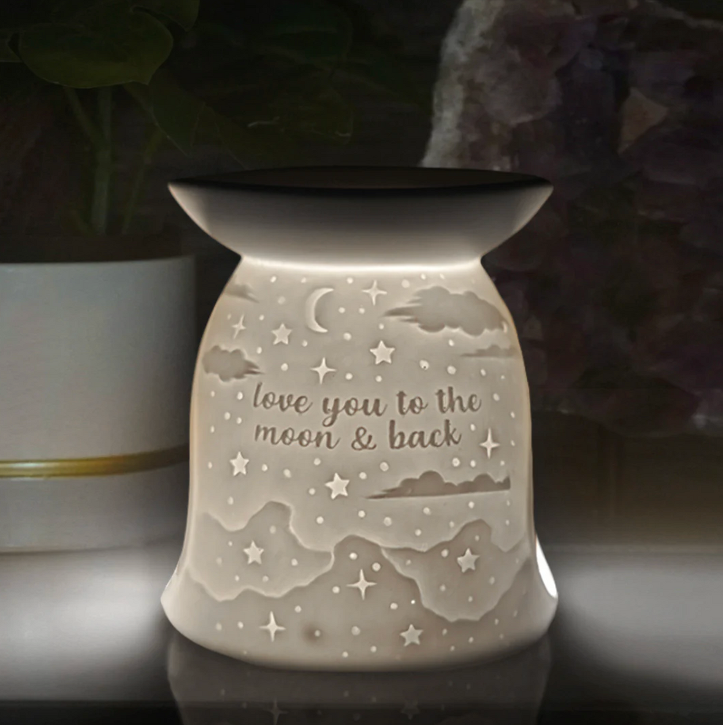 "Love You to the Moon and Back" Wax Melt Burner