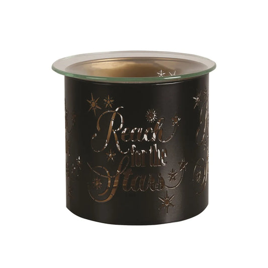 Multi-function black and gold wax melter with removable glass dish