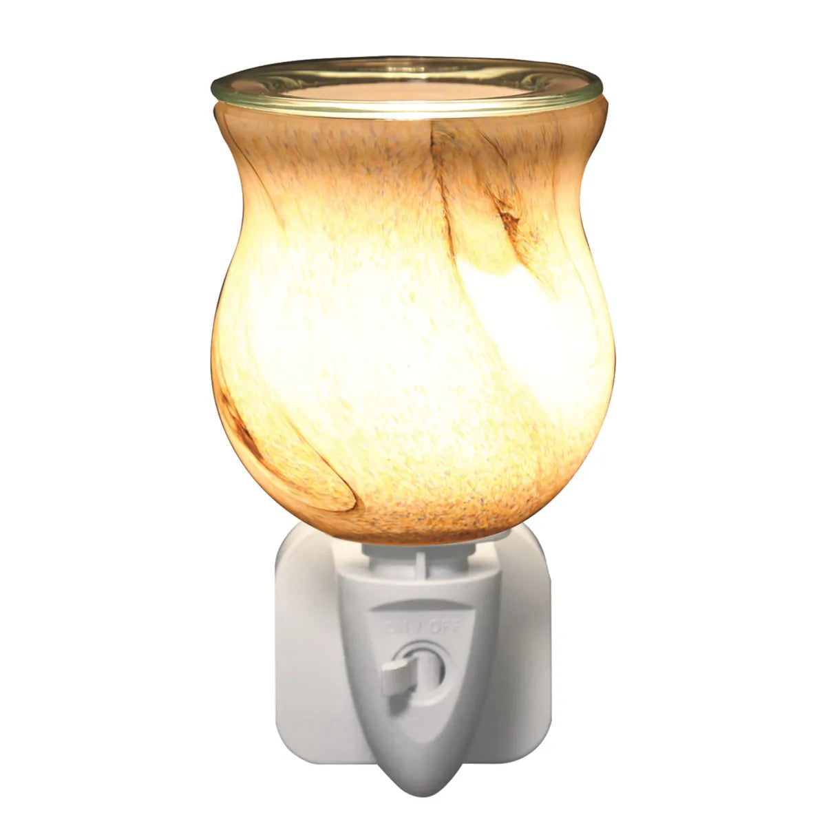 Natural Swirl plug-in electric wax melt burner with LED light home fragrance