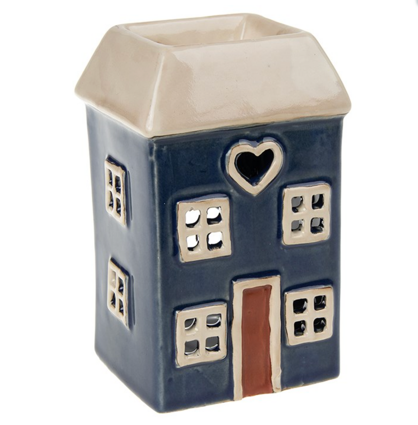 Navy Square House Wax Melt Burner 
