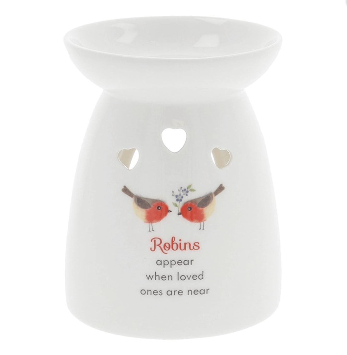 Robins Appear When Loved Ones Are Near Tea Light Wax Melt Burner