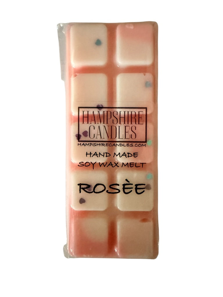 Rosée scented wax melts snap bar with rose and peony fragrance