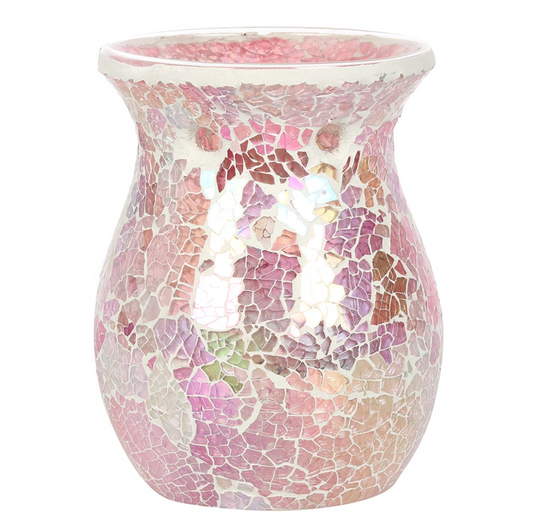 Pink Iridescent Crackle Wax Burner