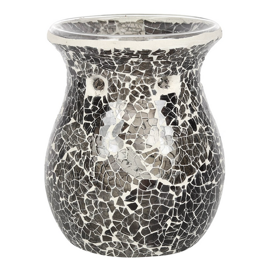 Large Gunmetal Grey Crackle wax melt Burner