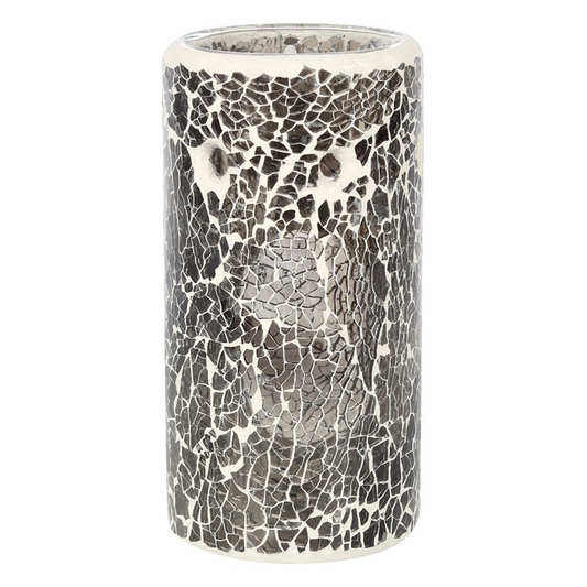 Pillar Gunmetal Grey Crackle wax melt Burner