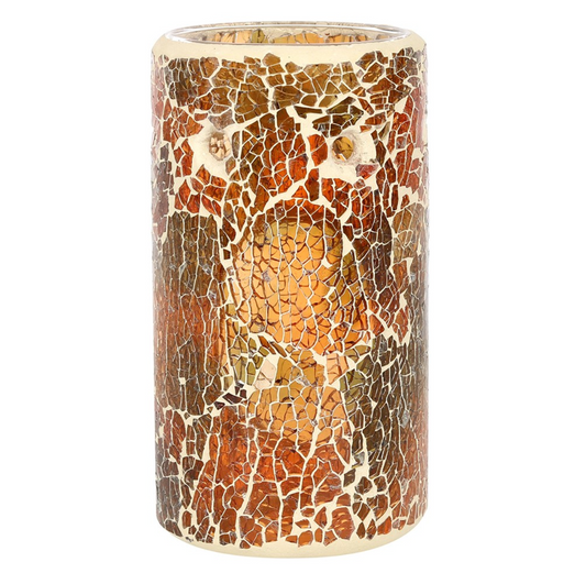 Pillar Brown Crackle wax melt Burner