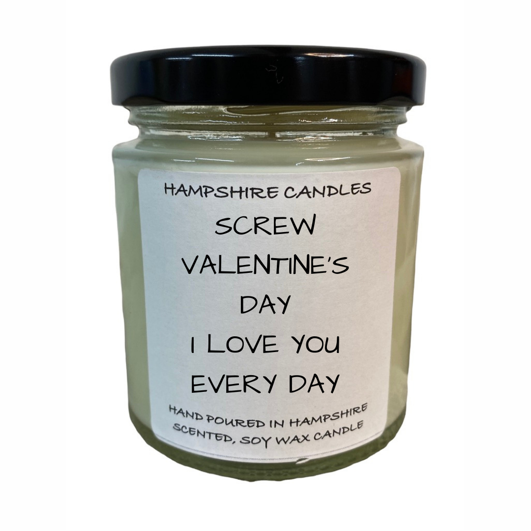 Screw Valentines Day Candle Jar