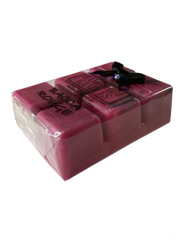 Soy wax melts with the luxurious Bacca Rouge fragrance. Ideal for your electric wax melt burner, adding a rich, berry-infused aroma to your home.