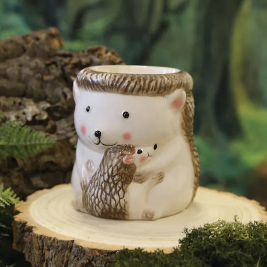 Gift Packaging: The hedgehog wax melt burner in its packaging, making it an ideal gift for home fragrance and nature lovers.