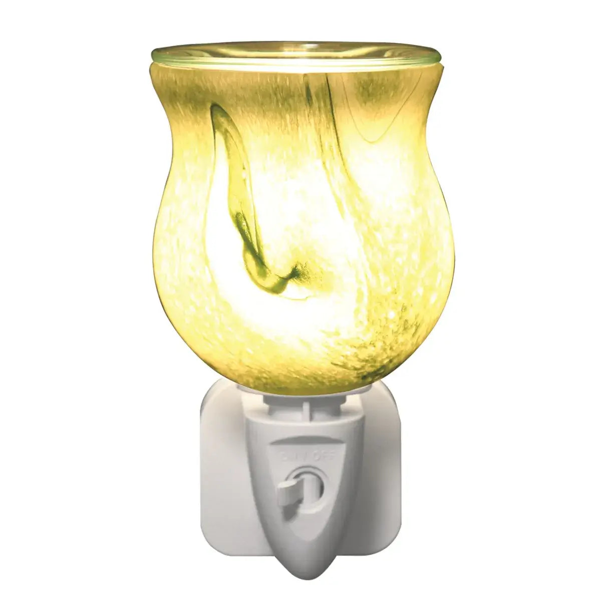 The green wax melt burner in a premium gift box, ideal for gifting.