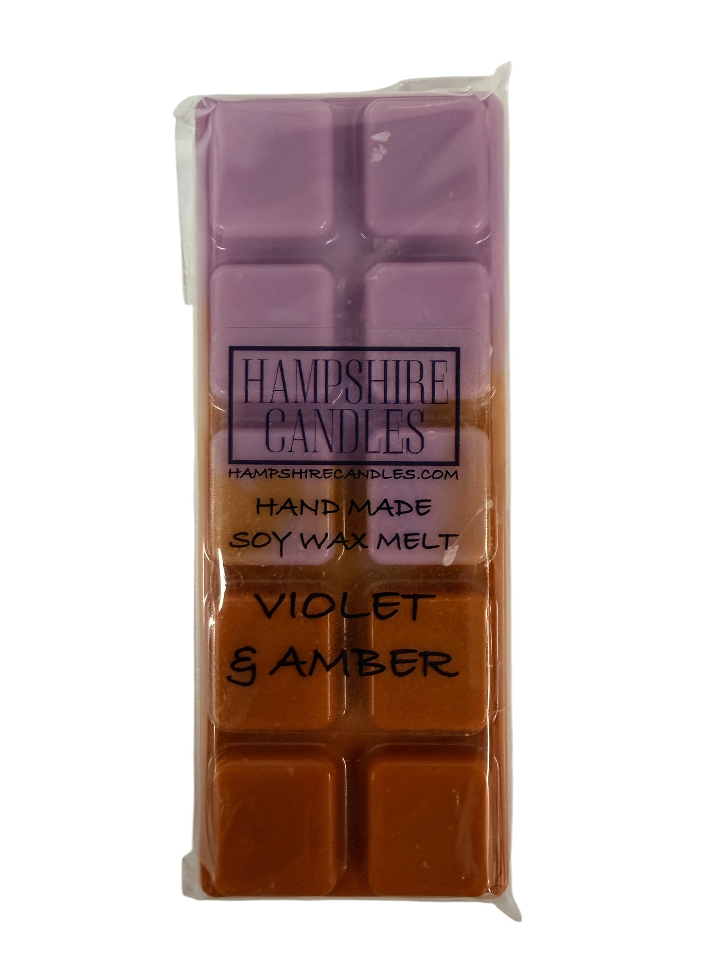 violet and amber wax melts snap bar floral soy wax melts UK