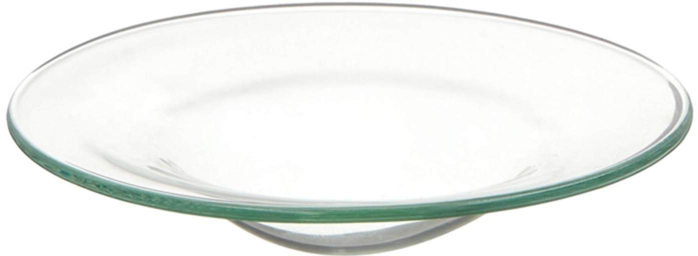 Clear replacement glass dish for wax melt burner – 12cm round bowl for fragrance oils or wax melts