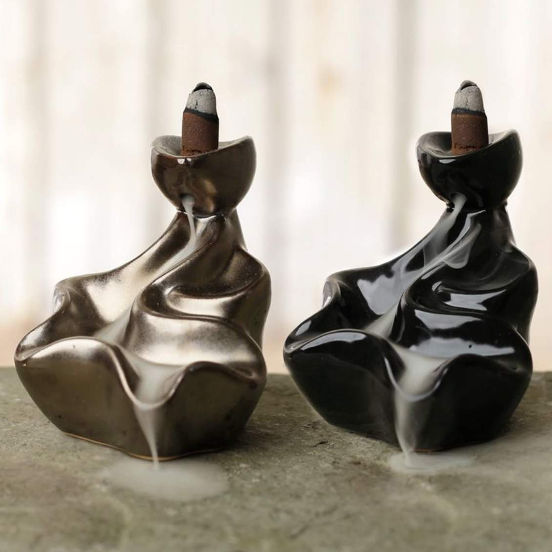 Gold Waterfall Backflow Incense Burner