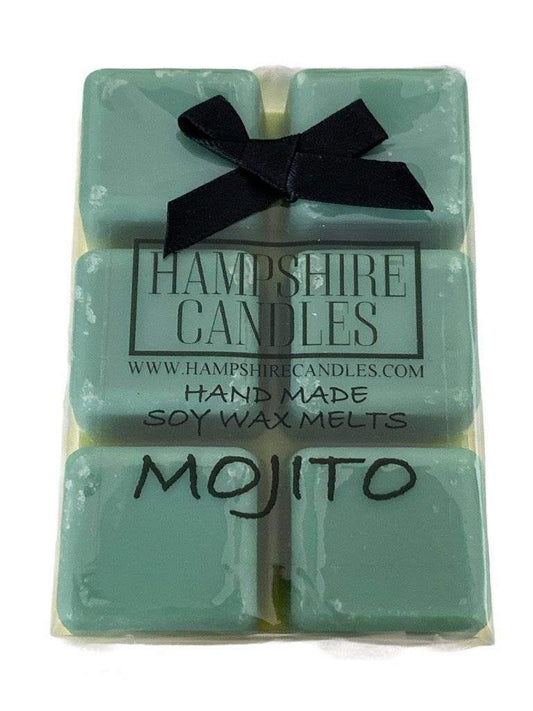 Mojito Wax Melts - Soy wax melts with notes of mint, lime, and sugar. Perfect for electric wax melt burners, adding a fresh and lively scent to your home