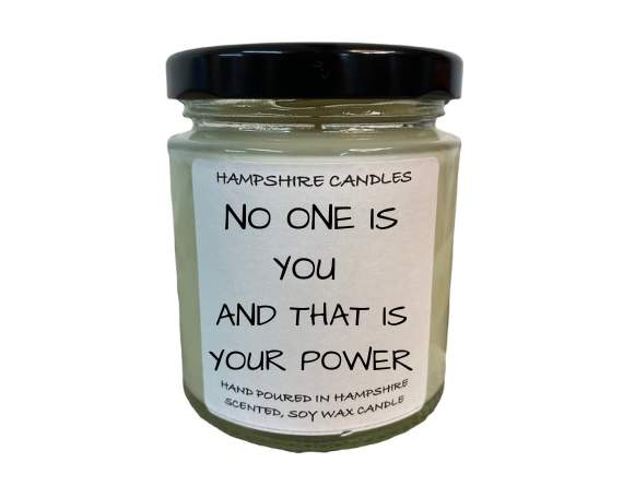 No One Is You And That Is Your Power Candle Jar-FREE Shipping over £35.00-
