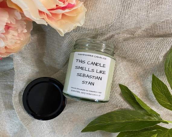 Smells Like Sebastian Stan Candle Jar-FREE Shipping over £35.00-