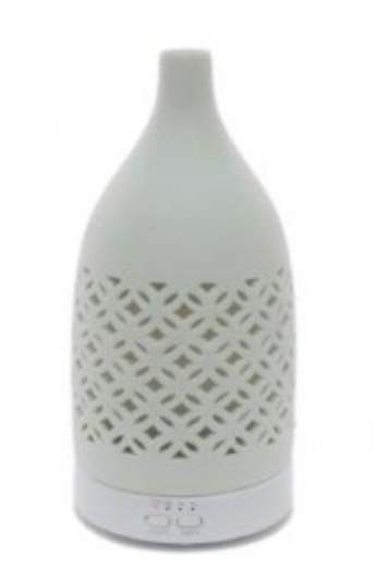 White Ceramic Cutout Aroma Diffuser-FREE Shipping over £35.00-