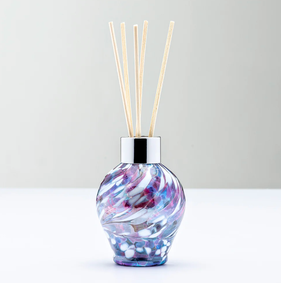 Reed Diffuser Bottle Hand Blown Blue & Pink