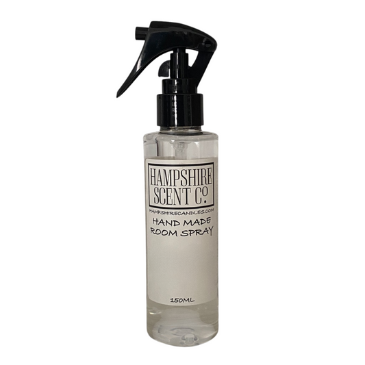A 150ml and 300ml bottle of Bum Bum Cream Scented Room Spray, featuring a sleek clear design and black trigger nozzle