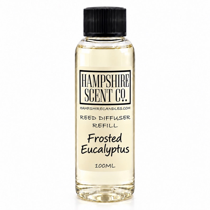 Frosted Eucalyptus Christmas reed diffuser 100ml refill bottle