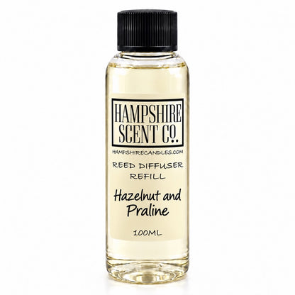 Hazelnut and Praline Christmas reed diffuser 100ml refill bottle