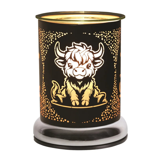 Black Highland Cow Electric Wax Melter