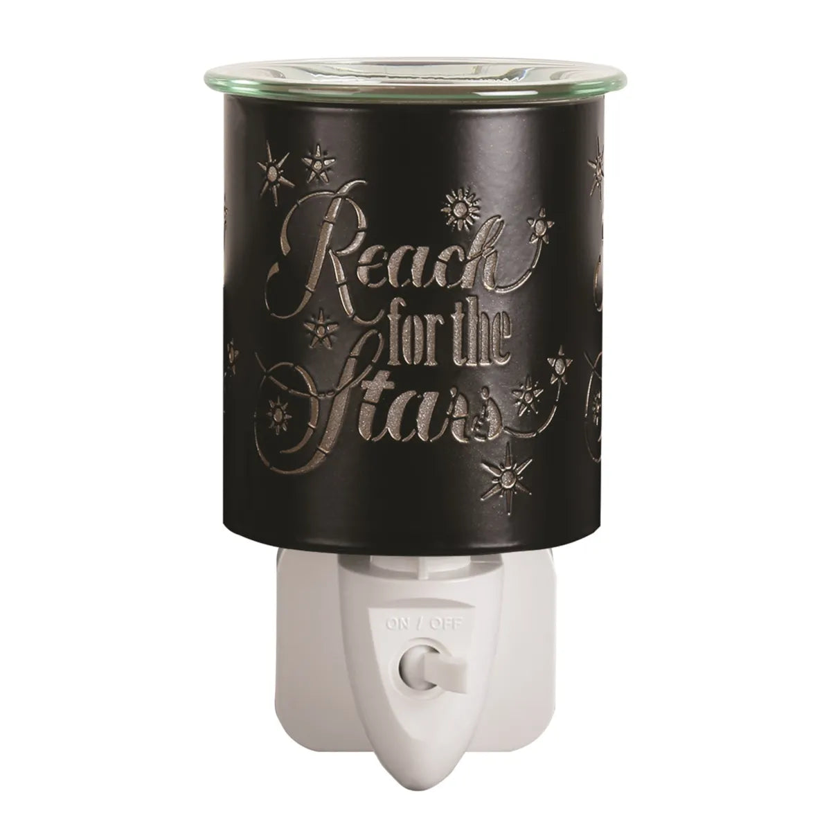 Black and gold Reach plug in wax melt burner for home fragrance and modern décor