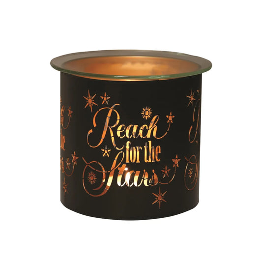 Black and gold silhouette Reach tealight wax melter and candle holder