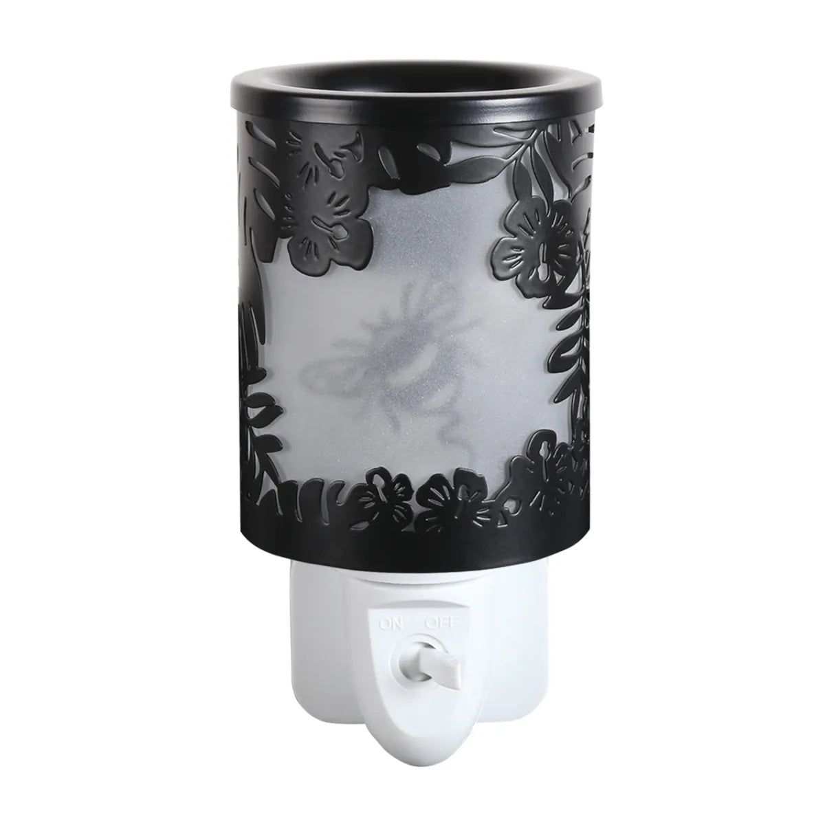 Black bumblebee plug-in electric wax melt burner with LED light home fragrance