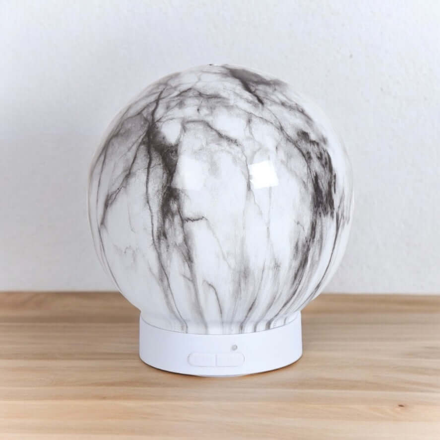 Black marble aroma diffuser round ultrasonic home fragrance UK