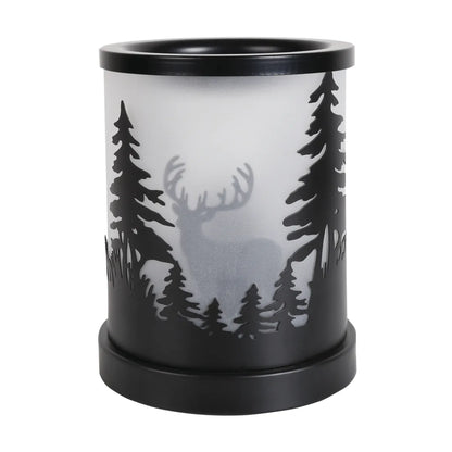 Black stag electric wax melt warmer with LED glow home fragrance