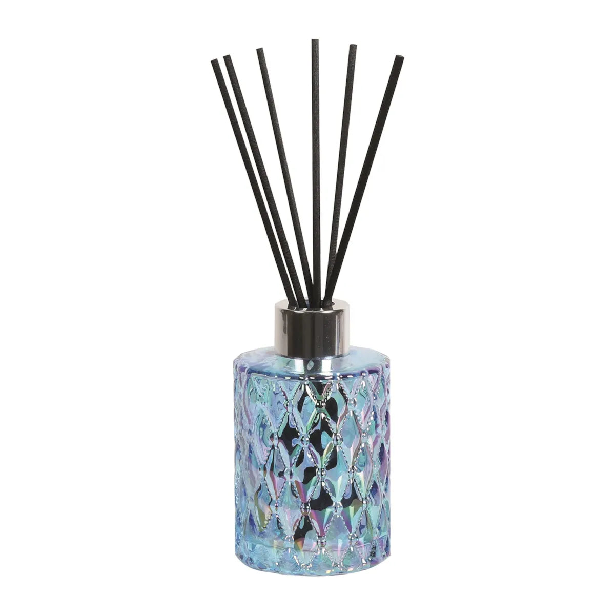 Blue Lustre Glass Reed Diffuser Bottle