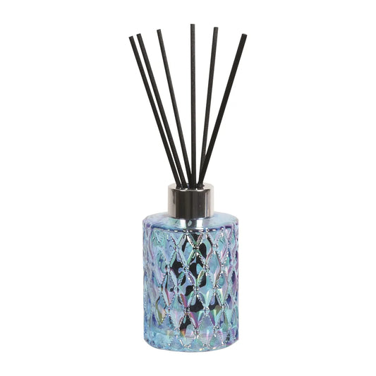 Blue Lustre Glass Reed Diffuser Bottle