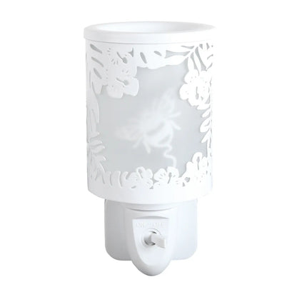 Bumblebee wax melt burner with LED glow for living room and hallway décor