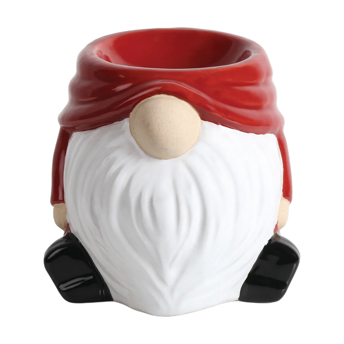 Christmas Gonk ceramic tealight wax melt burner for festive home fragrance