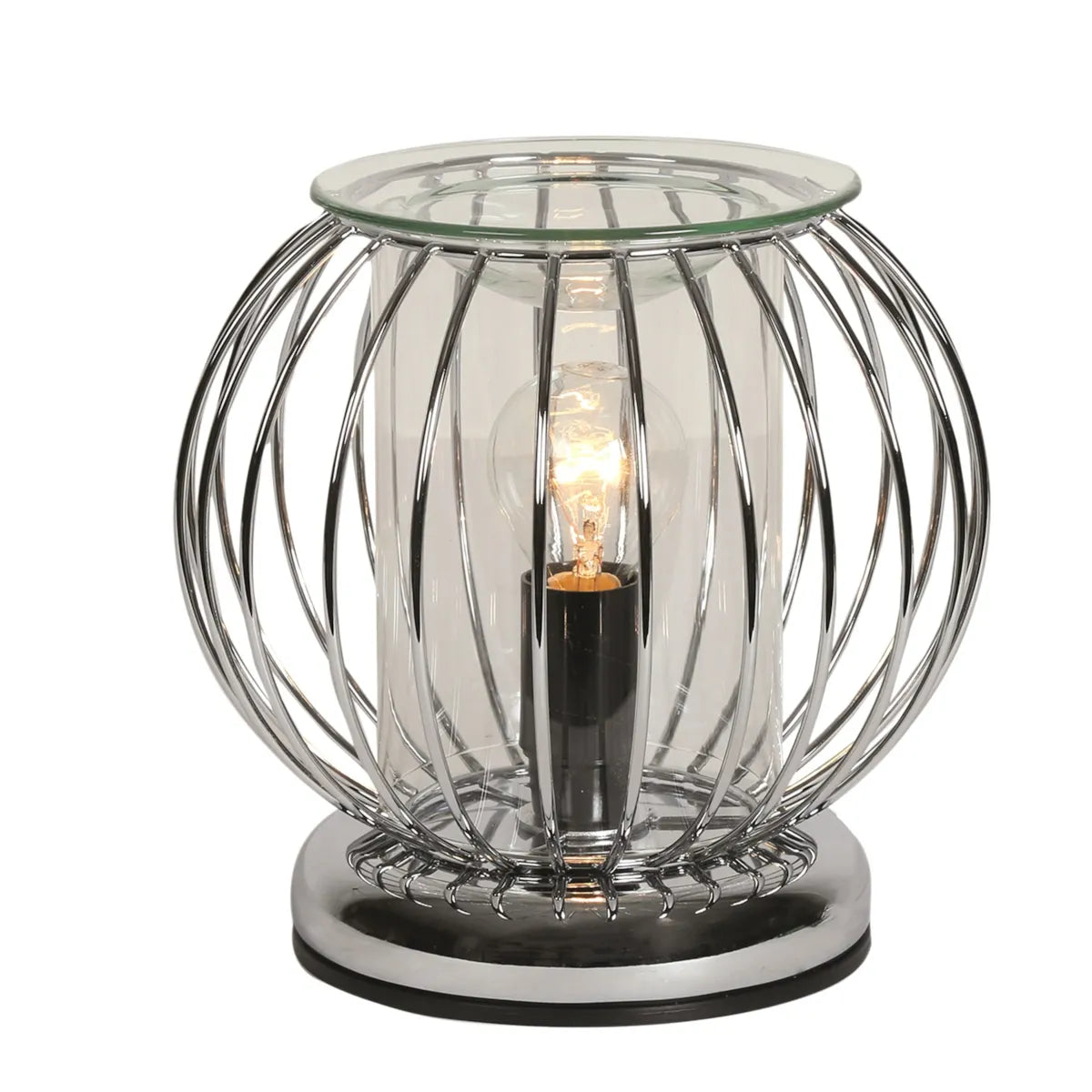 Chrome industrial touch electric wax melter 17cm sphere design UK