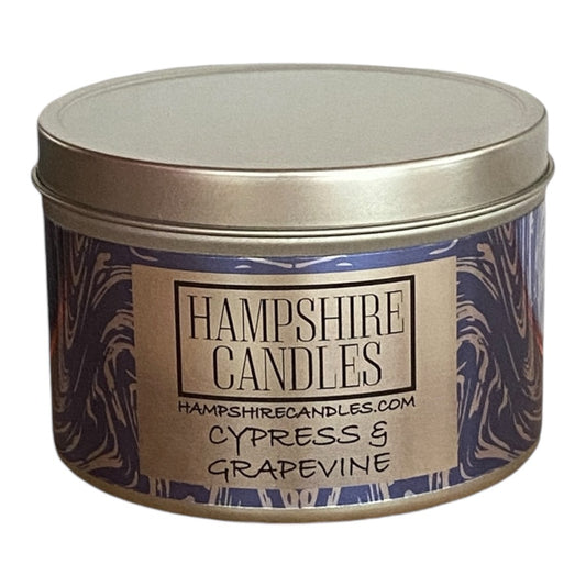 Tom Hardy Cypress and Grapevine Scented Tin Candle