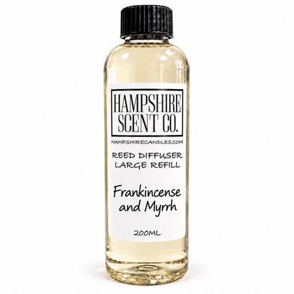 Frankincense and Myrrh Christmas reed diffuser 200ml refill bottle