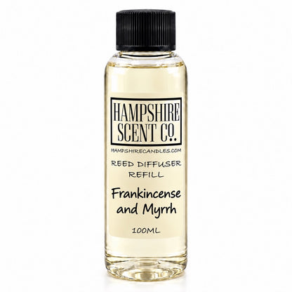 Frankincense and Myrrh Christmas reed diffuser 100ml refill bottle