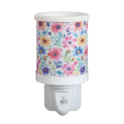 Daisy floral plug in wax melt burner 14cm electric wax warmer colourful design