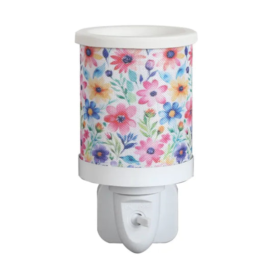 Daisy floral plug in wax melt burner 14cm electric wax warmer colourful design