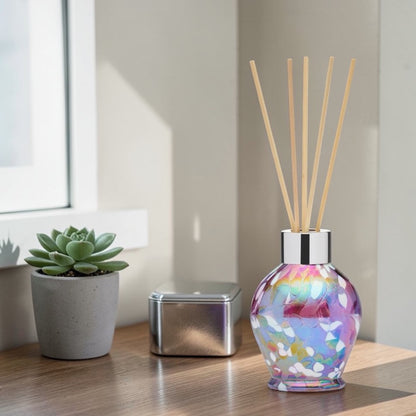 Decorative glass diffuser bottle pastel silver modern home décor