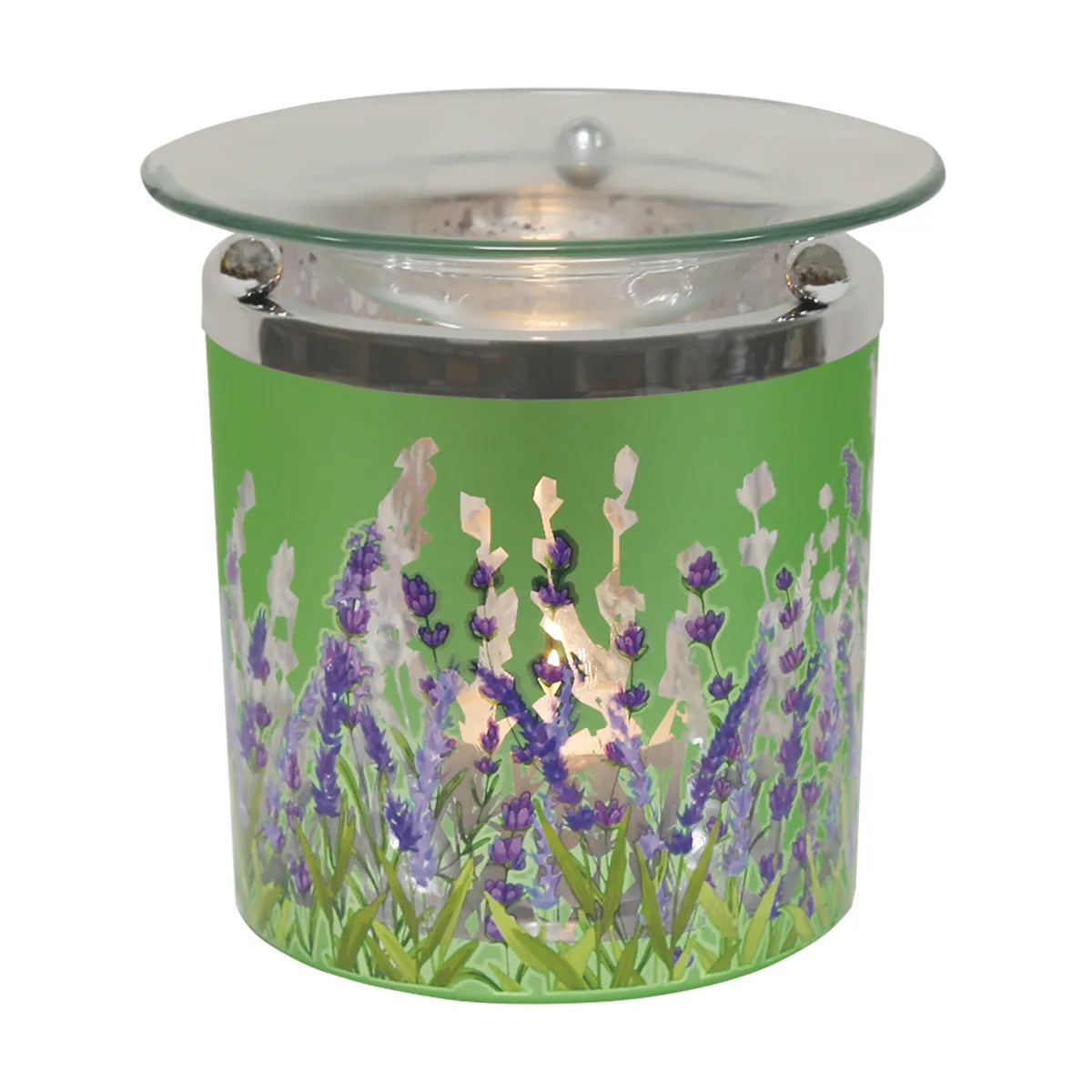 Decorative lavender wax warmer for soy wax melts and home fragrance scents