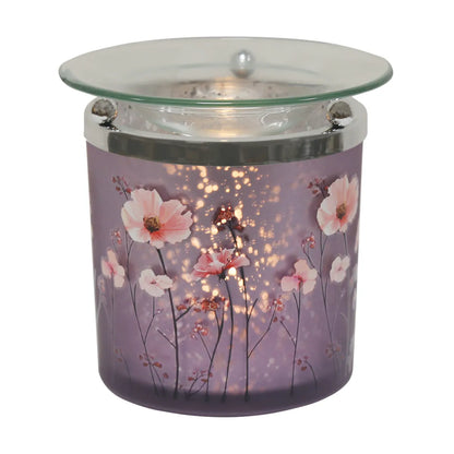Decorative purple wax warmer for soy wax melts and home fragrance scents